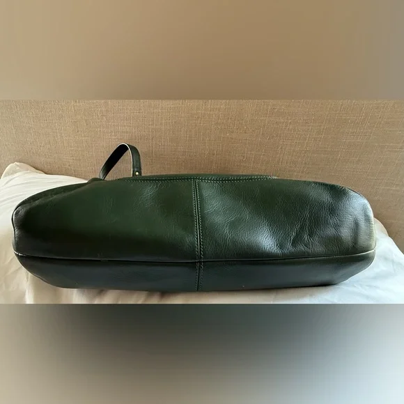 Coach Campbell Belle Leather Satchel - Forest Green - Picture 9 of 11